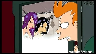 Futurama Hentai - Shower threesome