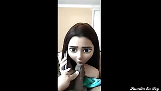 Mi Cu&ntilde;ada Caliente me Chupa la Polla mientras Habla por Movil con su Marido NTR JAV